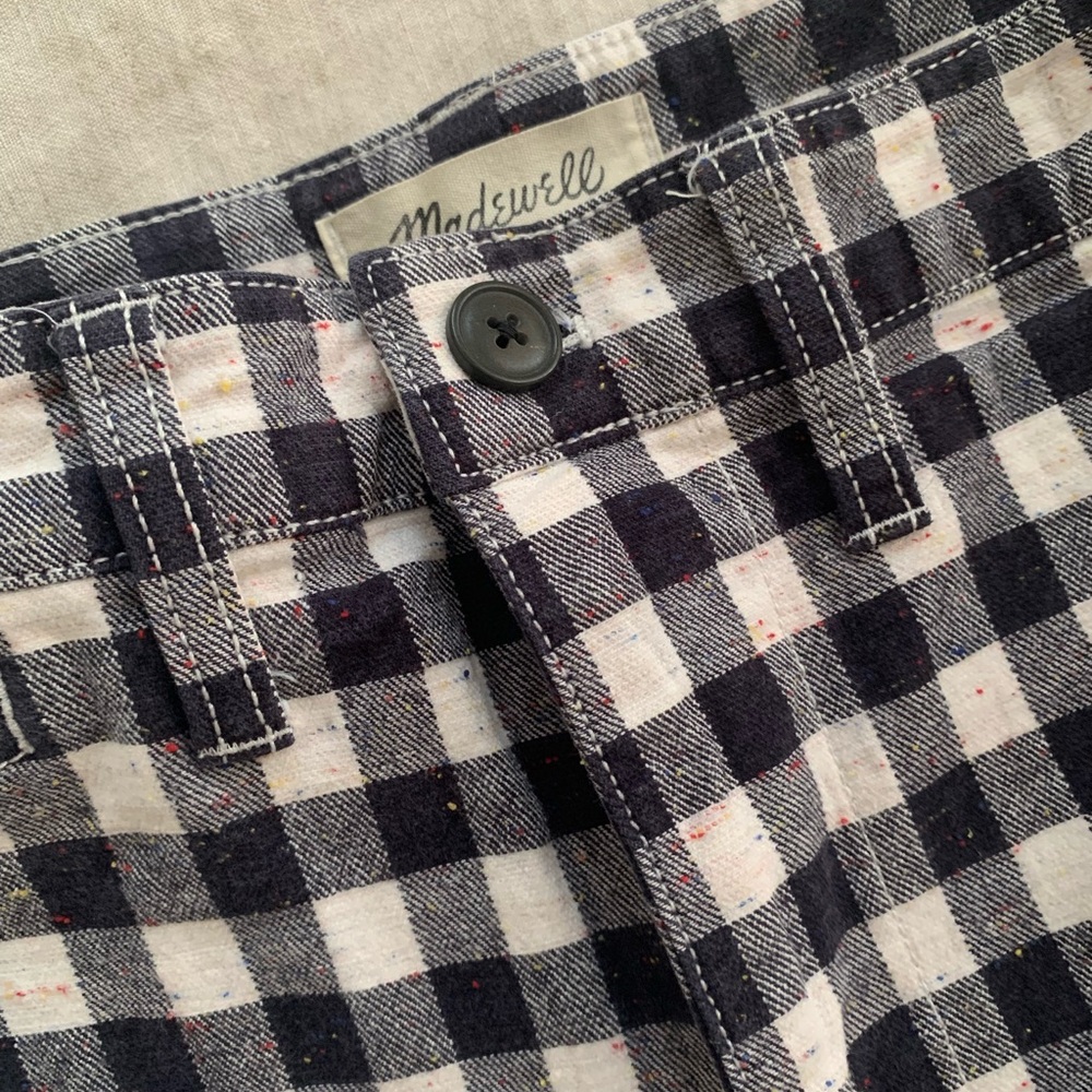 Madewell | Black and White Plaid Pants